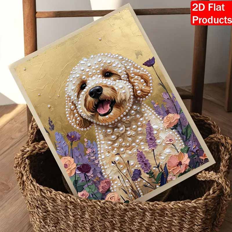 DIY холст с жемчужной картиной дизайн собаки блестящий 3D набор для бисерного искусства творческое хобби для декора стены гостиной