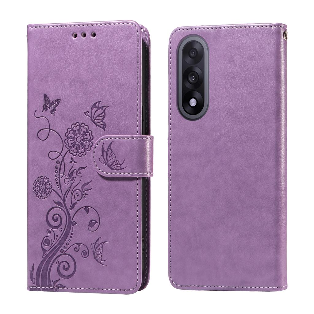 For OnePlus Ace 5 Ultra 5G/OnePlus Nord 5 5G Leather Case Butterfly Floral Imprint Wallet Stand Cover