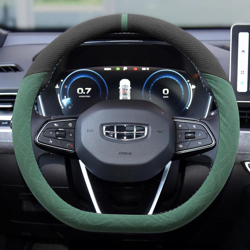 Чехол на руль Geely Xingrui 2023 - Замша Плюш, Универсальный для всех сезонов.