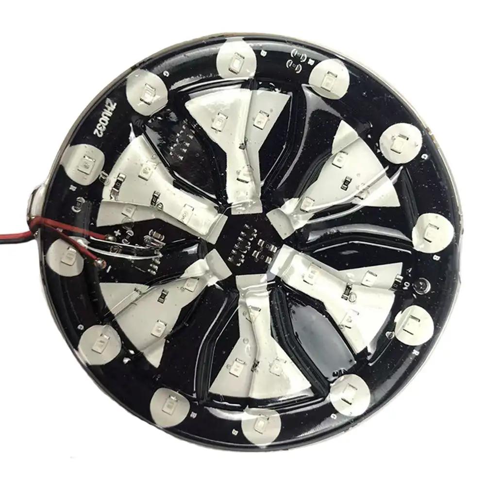 Цветной светодиодный стробоскоп, модифицированные огни в виде снежинок, огни для колес, атмосферная лампа для мотоцикла и автомобиля, вспышка, автомобильный стиль