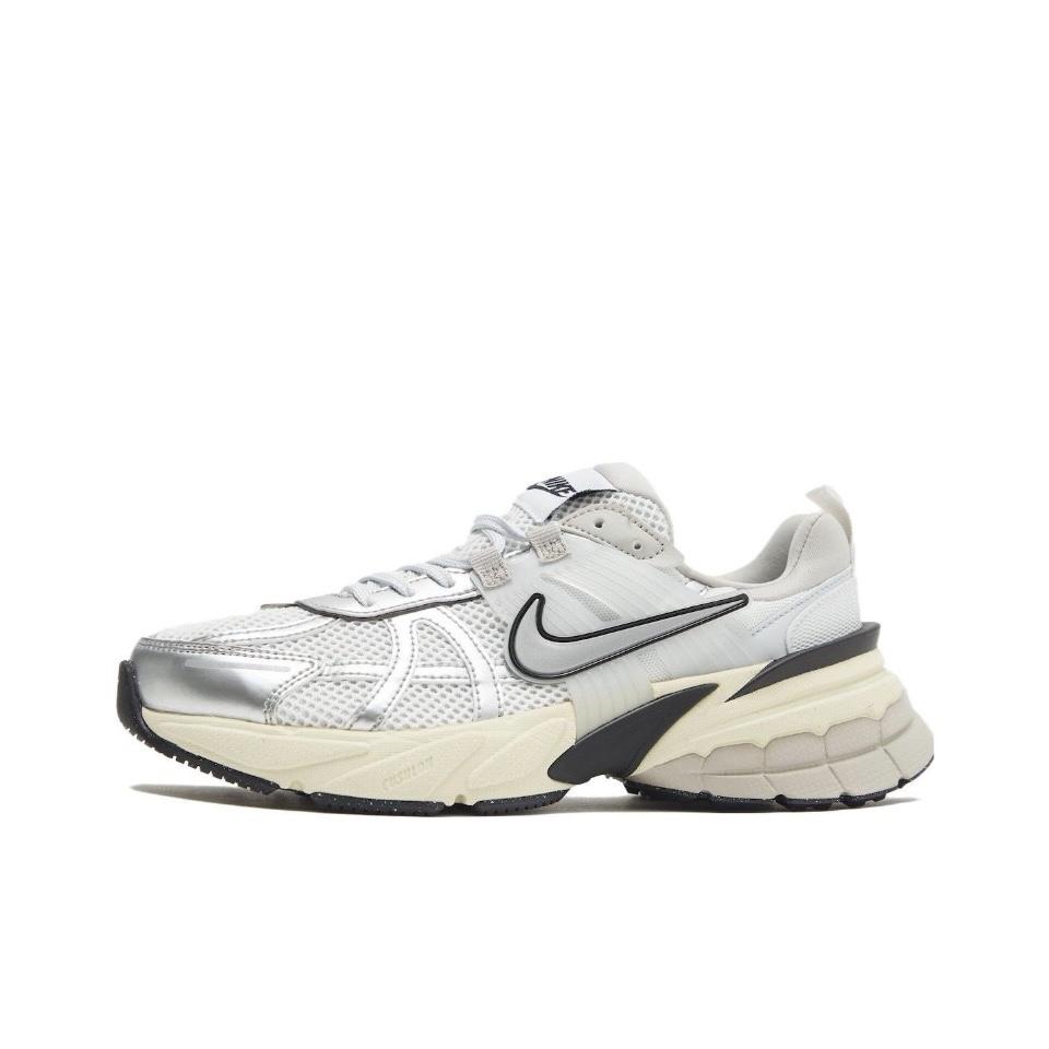 Nike V2K Run Амортизация Нескользящие Износостойкие Низкие Повседневные Беговые Кроссовки Женские Черно-Серебристые FD0736-100(Команда293-)