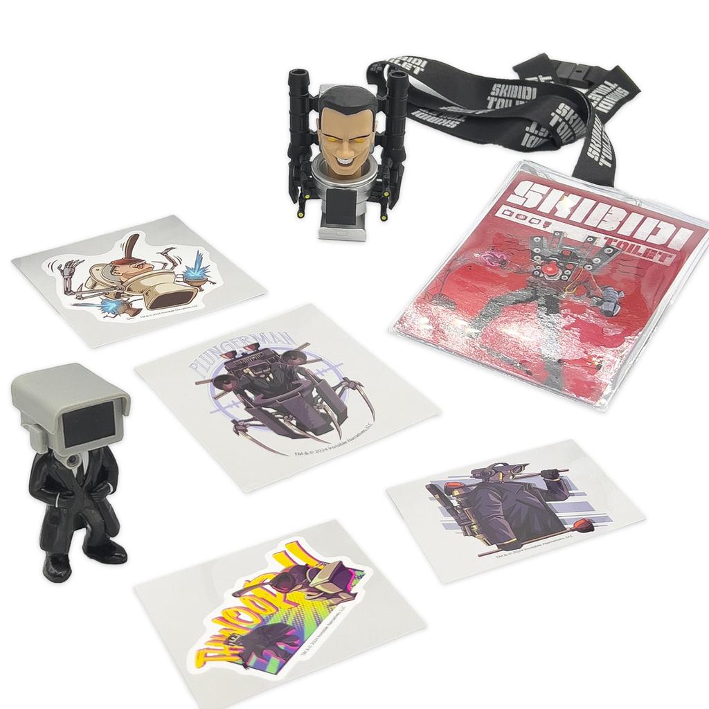 Туалет Skibidi Mystery Туалет Mystery с игрушками-сюрпризами, которые можно найти внутри Официально лицензированные туалетные принадлежности Skibidi