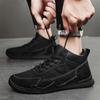 Men's High-top Leather Shoes Lace Up Casual Sneakers Plus Size 39-46