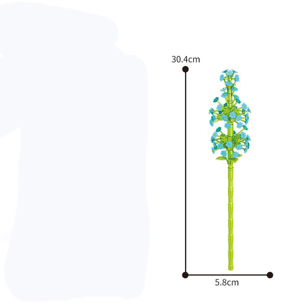 13 Styles Pretty Flower Building Blocks Rose Valentine'S Lavender Peach Lily Of The Valley Tulip Bricks Diy Home Ornaments