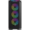 Nfortec - KRATER X Boîtier PC Gaming Mid Tower ATX,4x 120mm Ventilateurs ARGB inclus,Mesh frontal,Verre trempé latéral,Noir
