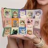 Adorable Cat Headscarf Makeup Bag Portable Travel Organizer Pouch Storage for Daily Use Zipper Closure Pencil Case