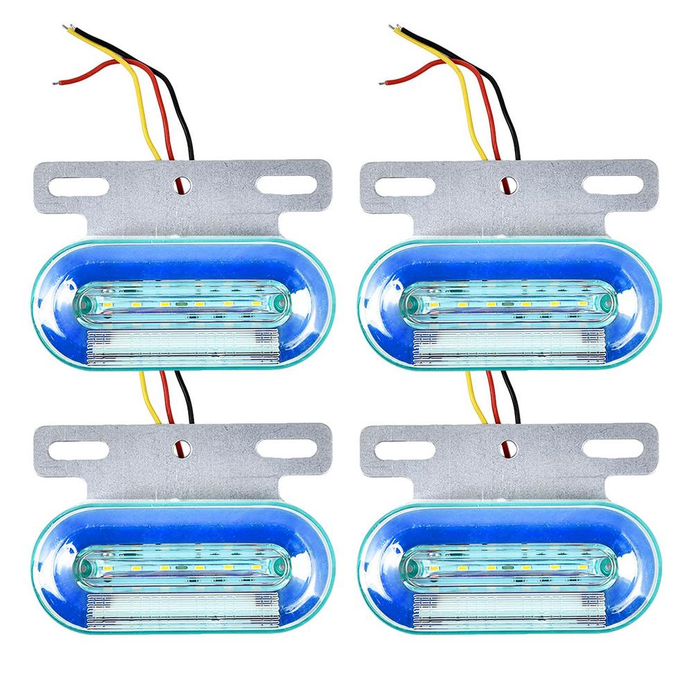 Светодиодные габаритные огни для прицепа 24 В, сигнальные ходовые огни, 4 шт., водонепроницаемые, супер яркие светодиодные габаритные огни для прицепа для пикапа