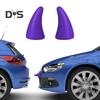 1 Pair Car Devil Horn Sticker 3D Automotive Roof Decoration Front Rear Bumper Guard Anti Collision Protector Waterproof Sunproof Universal Vehicle
