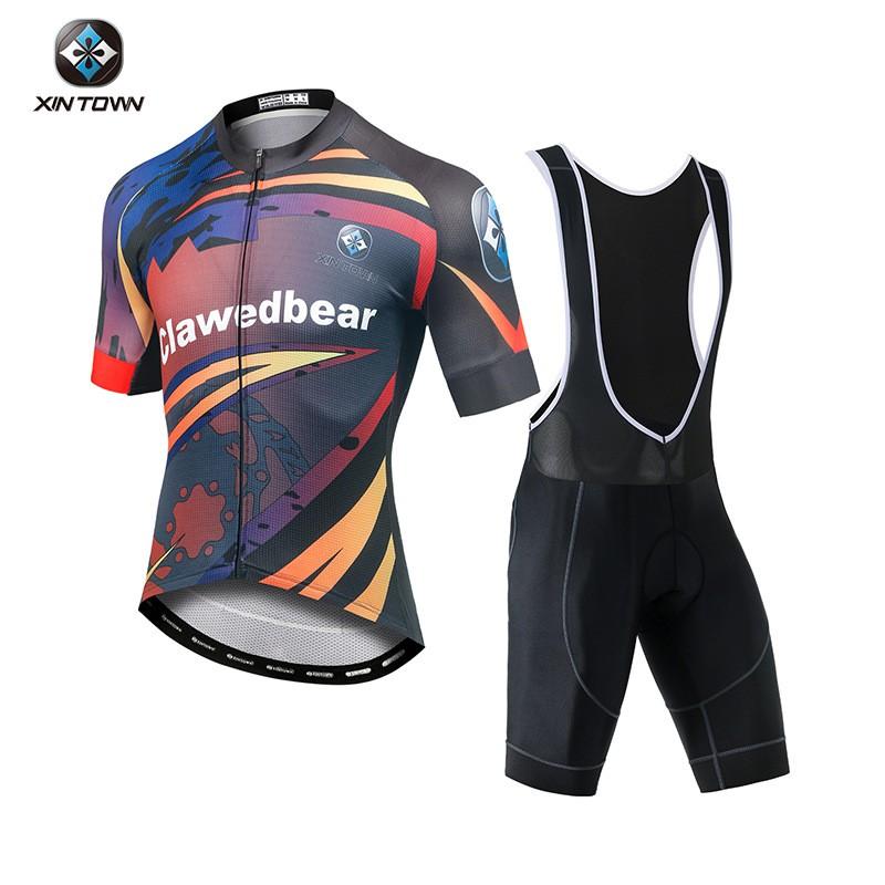 XINTOWN Mens Cycling Jersey Short Sleeve Bike Shirt Breathable Moisture Wicking Wear