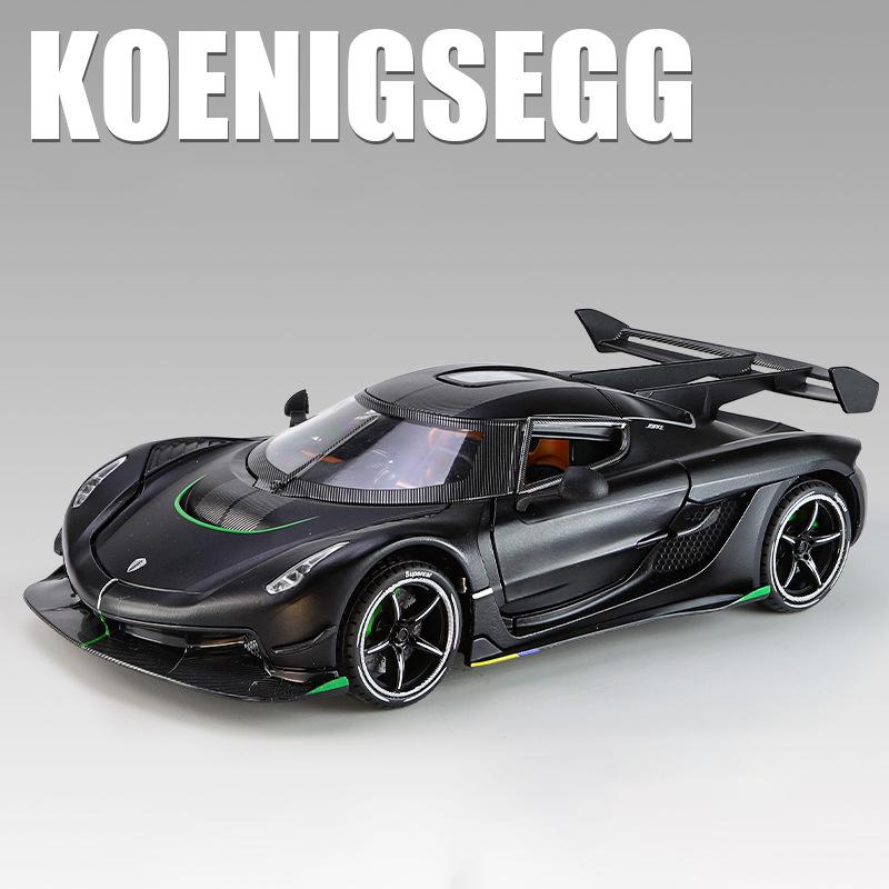 1/24 Koenigsegg Jesko Supercar литая игрушечная модель автомобиля со звуком и светом инерционный механизм детская игрушка коллекционная вещь подарок на день рождения