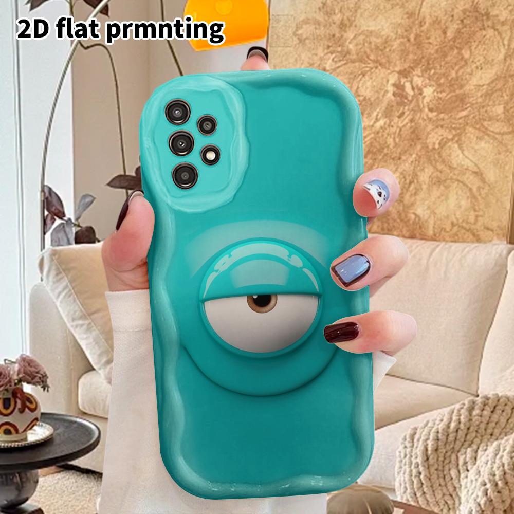 Phone Case: 2D Flat Samsung Galaxy A34 A35 M05 M06 S20 S22 S21 FE Plus 5G Protective Case, Couple Style, Cyclops Monster, Christmas and Halloween Gift