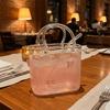 Transparent Fruit Wine Glass Funny Cold Drink Cup Hydroponic Flower Basket Glass Vase  Cafe