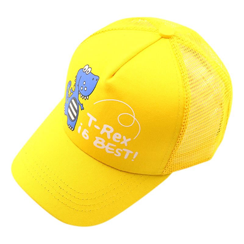 Детская маленькая сетчатая кепка с динозавром, дышащая шляпа от солнца, бейсболка, летние милые детские шапки