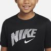 Nike Тренировочная дышащая футболка с логотипом, однотонная, с коротким рукавом, быстросохнущая, детские топы DM8533-010