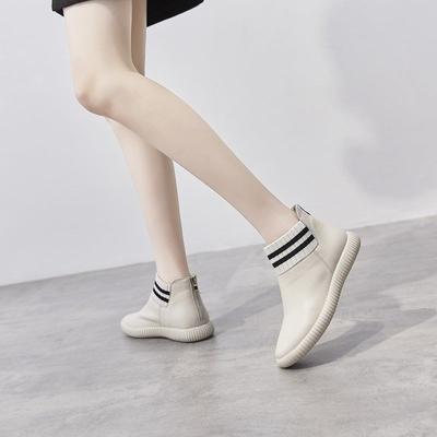 Модные ботильоны Кожаные ботильоны На плоской подошве Женская обувь Мода Y2k 2024 Женская обувь Новые Шикарные Элегантные И По низкой цене Вулканизированные Для А Х