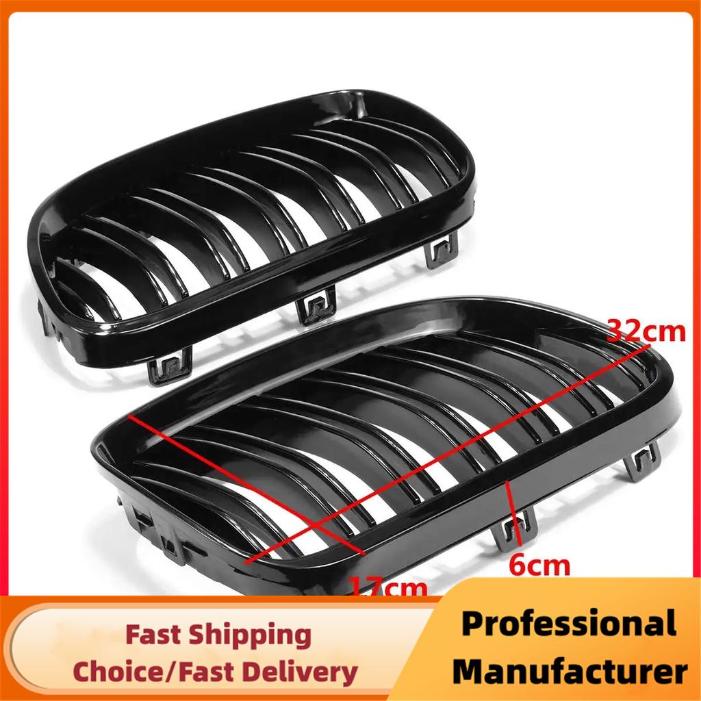 Для BMW E92 E93 Facelift 316i 320d 320i 323i 325d 325i 2010-2014 передняя решетка радиатора Kidney Racing 1 пара глянцевая черная спортивная решетка для автомобиля