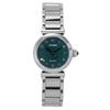 L May Bell Mini Diamond Accent Stainless Steel Green Dial Eco-Drive EM1130-83X Women's Watch