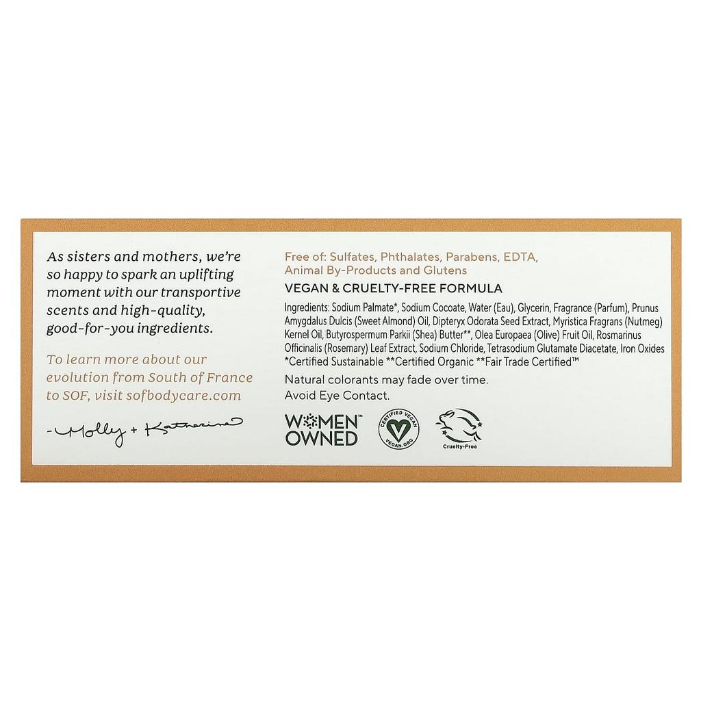 Мыло тройного помола с маслом ши и сладким миндалем, 170 г (6 унций)