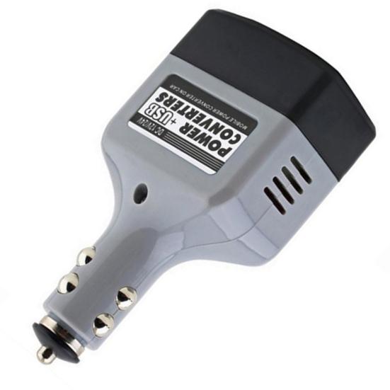 Портативный преобразователь постоянного тока 12 В/24 В в переменный ток 220 В USB, автомобильный преобразователь, зарядное устройство, адаптер