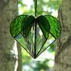 Colorful Heart Sun Catcher 3D Multi-Faceted Heart Hanging Ornament Stained Glass Rainbow Maker