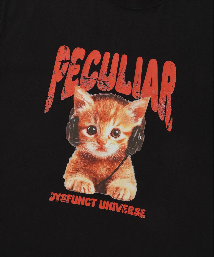 Футболка DYSFUNCT Peculiar Kitty(черный)