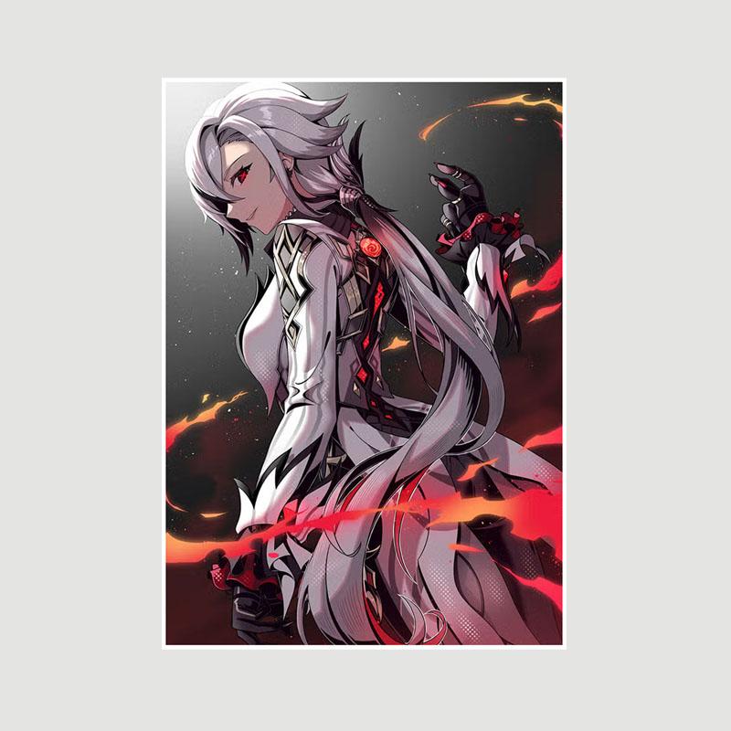 Домашний декор Картина Милая маленькая Лоли Аниме Девушка Плакат Милая Лолита Манга Фигурка Белые бумажные постеры и принты Бар Спальня Украшения Фреска