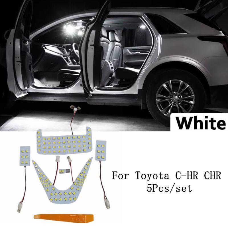 For Toyota C-HR CHR 2016 2017 2018 2024 Accessories MODX 5Pcs LED Interior Light Plate Trunk Lamp Kit