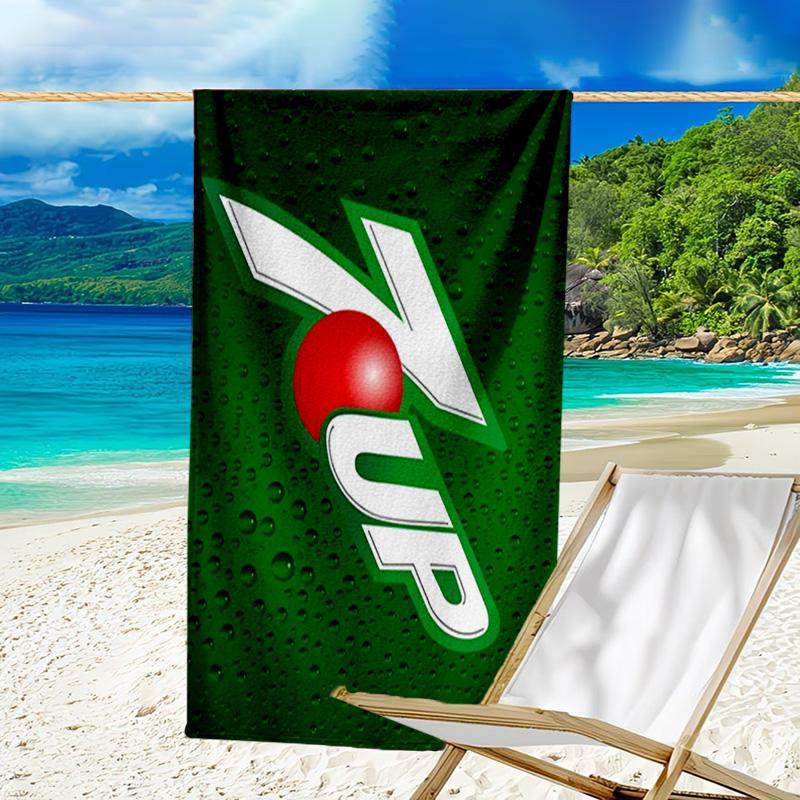Refreshing 7-up On A Hot Day Microfiber Beach Towel, Lightweight And Quick-Dry, for Summer Travel, Beach Essential, Swimming Pool Outdoor