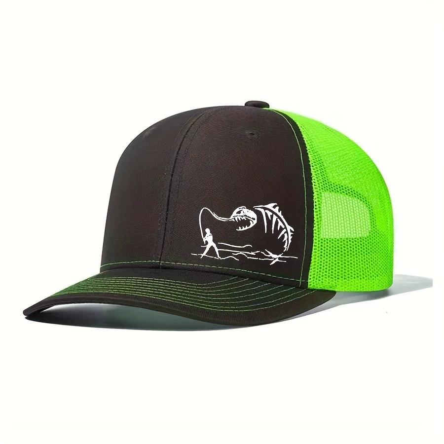 Fishing Printed Net Hat Truck Driver Micro Curved Eared Hip Hop Urban Street Style Male Duck Hat Suitable For Fishing And Mountaineering Lovers