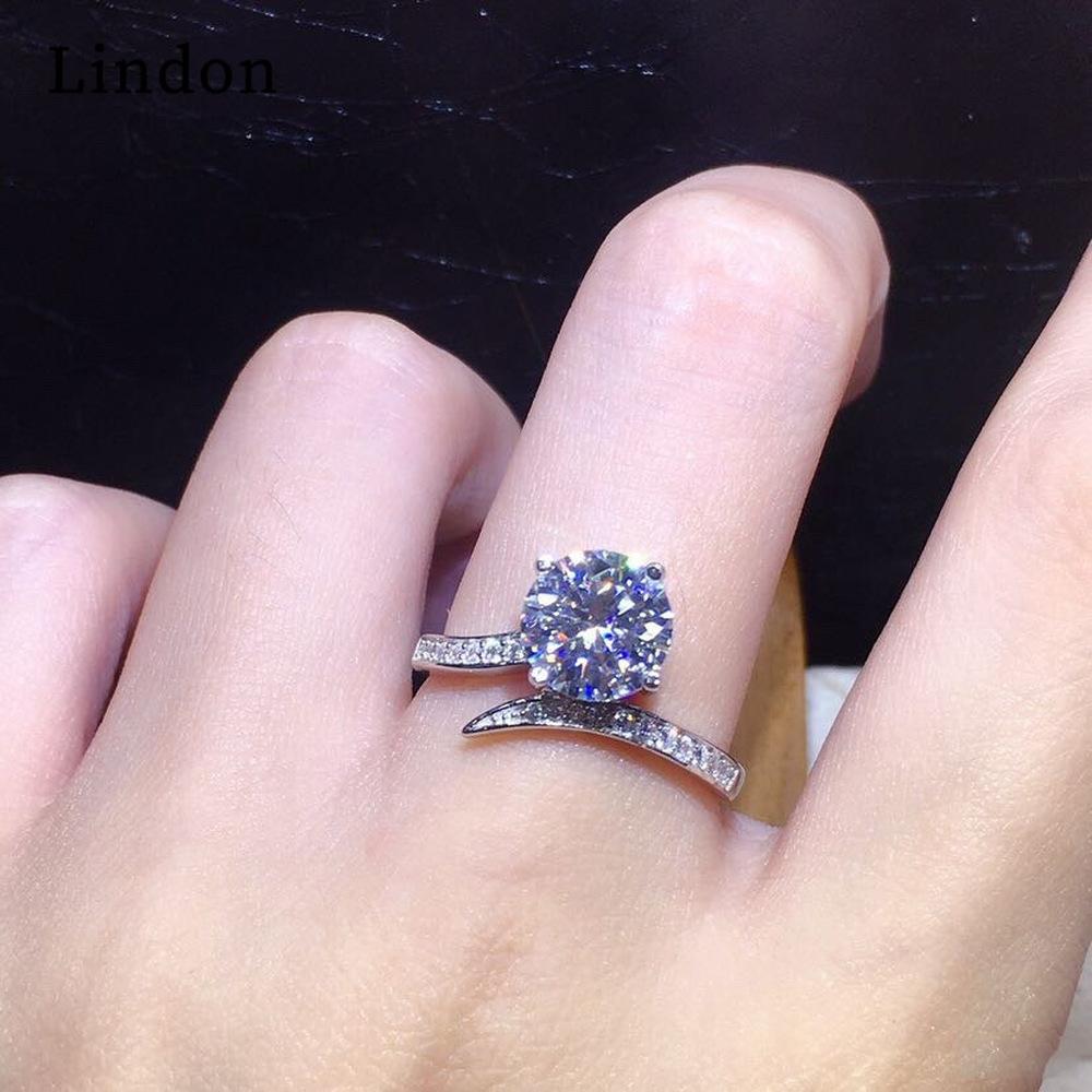 Классическое кольцо Lindon из медного сплава с цирконием, женские ювелирные изделия, свадебный подарок для вечеринки