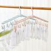 Collapsible Clothes Drying Rack Travel  Shirt Socks Hangers With Clips