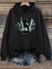 Women's Hoodie- Cute Print Retro Casual Style Perfect for a Neighborhood Stroll.Suitable for Group Travel, Showcasing Vibrant Ener