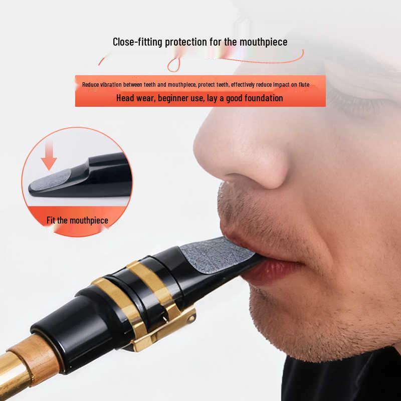 Tenor Alto Silicone Saxophone/Clarinet Mouthpiece Tooth Pad (Black)