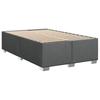 Box Spring Bed with Mattress Dark Grey 120 x 190 cm Fabric