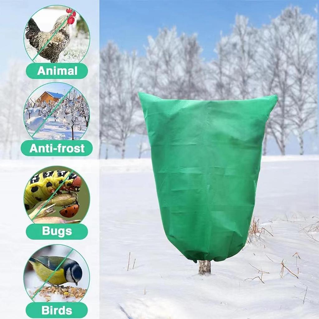 Windproof Anti-Frost Plant Protection Cover - Thickened Non-Woven Fabric for Winter Tree Care