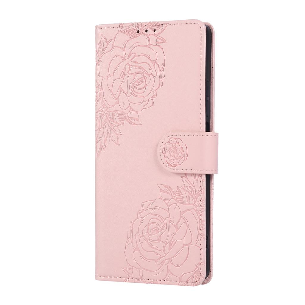 Для Xiaomi Redmi Note 13R Pro 5G чехол-кошелек из искусственной кожи с цветком розы и 3 отделениями для карт