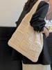 Knitted Bag Retro Mesh Hollow Simple Woven Bag Women's Shoulder Bag Bags Woolen Handbag Large Capacity Shopping Bag