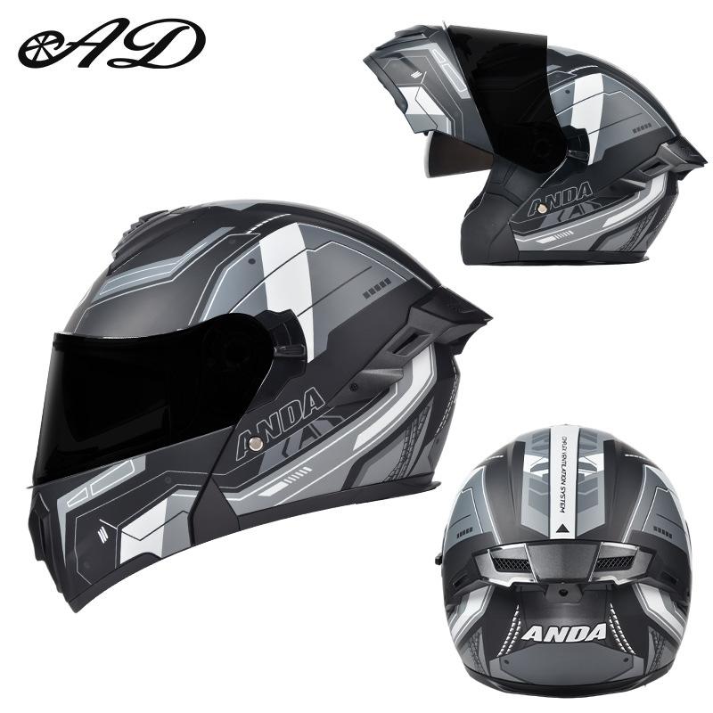 AD Motorcycle helmet for men and women, winter full-face helmet for motorbikes and electric vehicles, all-season safety helmet3C Authentication