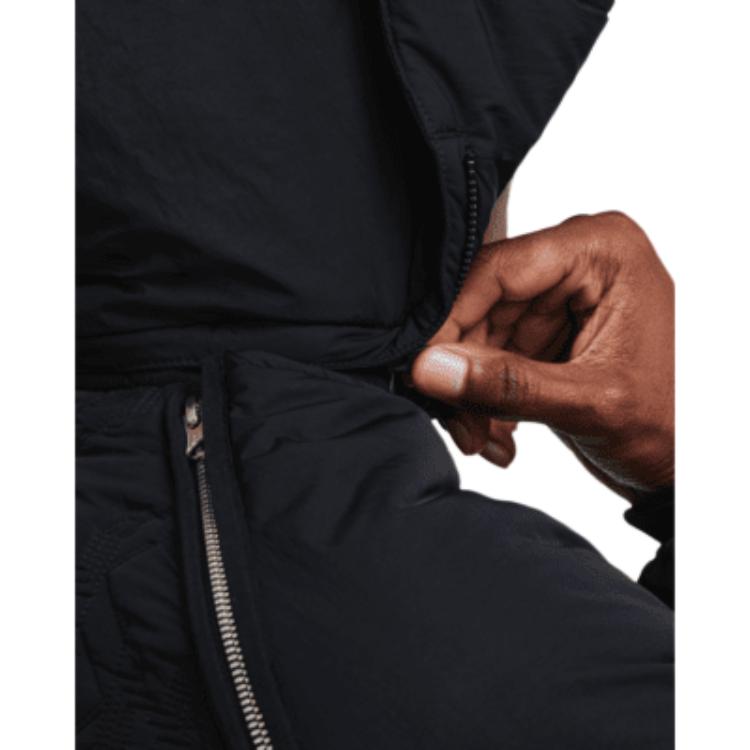 Nike Однотонная куртка с капюшоном и застежкой-молнией, длинные рукава, мужские куртки, черный цвет FZ1032-010