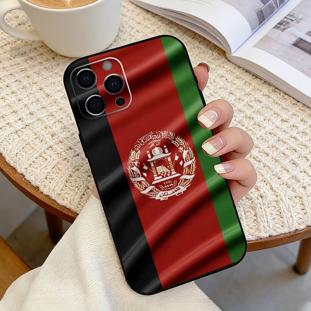 Чехол для телефона с флагом Афганистана Искусство Силиконовый Мягкий Для IPhone 17 16 15 14 13 12 11 X XR Plus Pro Max Plus