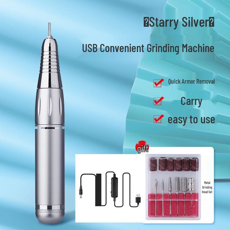 Портативная USB дрель для ногтей 35000 об/мин с дисплеем и средством для удаления кутикулы