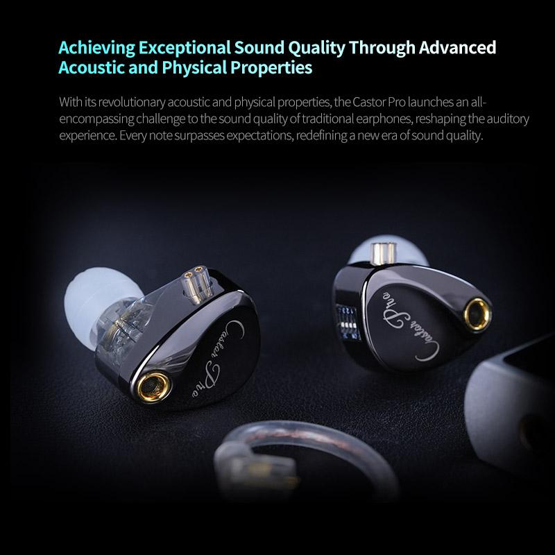 KZ Castor PRO 2DD in Ear HiFi Earphones High-end Tunable Earphones Stets A New Benchmark for Hfi Sound Quality Bass Headsets