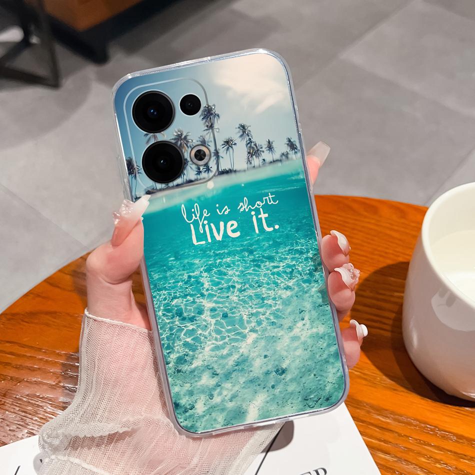 Чехол для Oppo Reno 13 Pro Креативный прозрачный мягкий задний чехол для Oppo Reno13 Pro 13Pro 5G ТПУ тонкий силиконовый противоударный чехол для телефона
