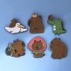 Duck Capybara Brooch Cute Cartoon Pin Cool Animal Badge  Children