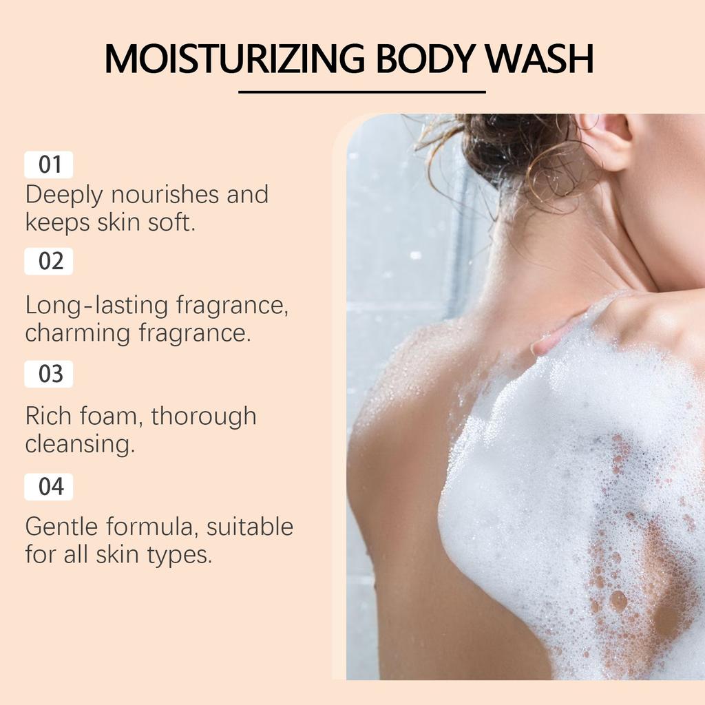 Ароматный увлажняющий гель для душа, длительное увлажнение в течение 24 часов, успокаивает и восстанавливает, подходит для всех типов кожи, нежно очищает