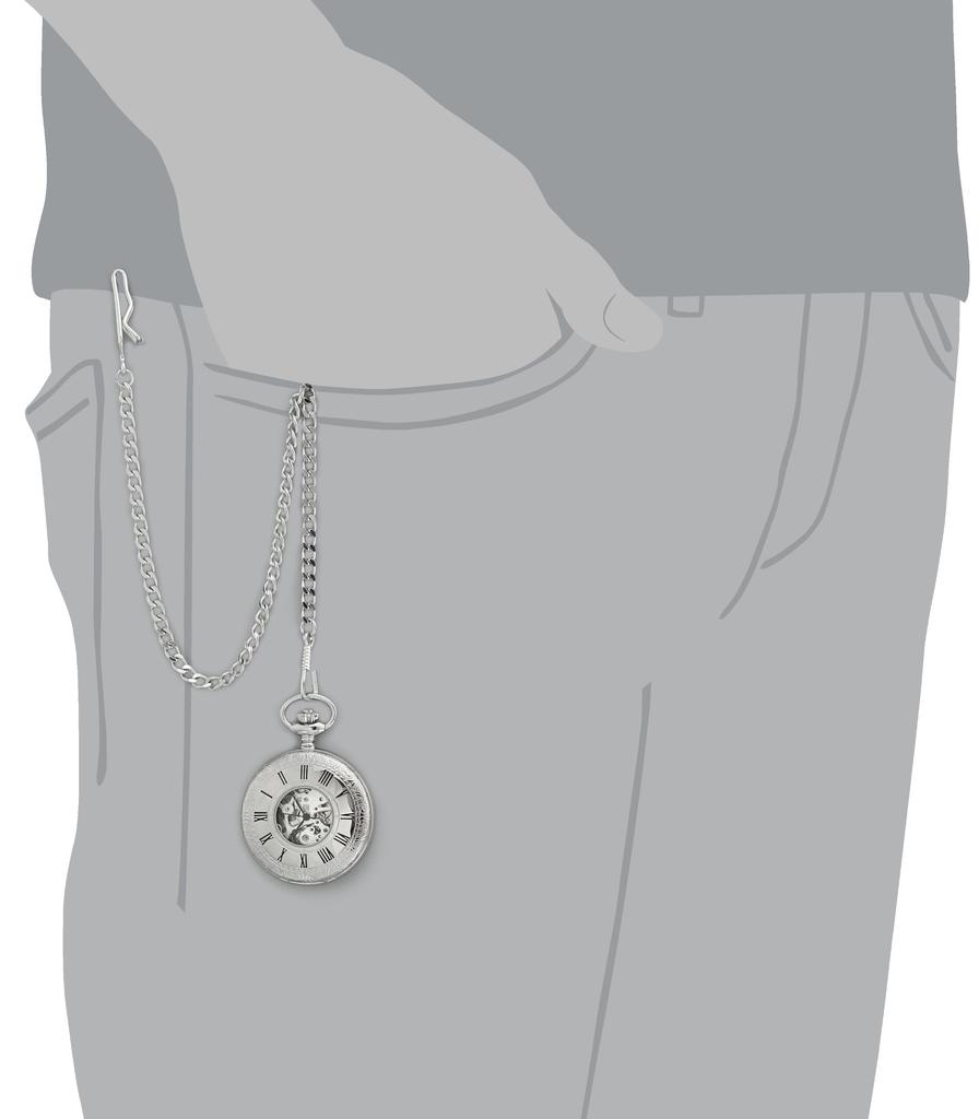 Карманные часы механические с ручным заводом скелетон 3804 [Charles Hubert] мужские