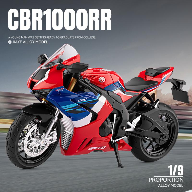 1:9 Мотоциклов CBR1000RR-R Модели Машинок Металлические Литые Амортизация Звук Свет Резиновые Шины Миниатюрные Моторы Мальчик Подарки