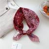 56cm Soft Square Scarves Sun Protection Neckerchief Bandana New Print Flower Scarf  Women