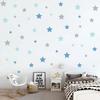 Акварельные синие и серые звезды DIY настенные наклейки для детской комнаты, спальни, детской комнаты, настенные наклейки для украшения дома