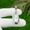 925 Silver Pear Crown Chakra Rainbow Moonstone Stone Sister New Pendant Jewelry